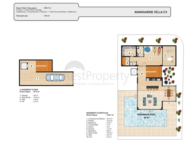 Luxury villas on the territory of a unique complex