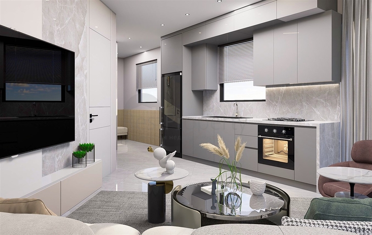 2+1 duplex apartments in the Persimmon - Antalya neighborhood