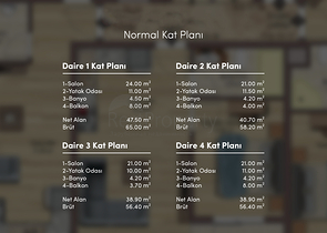 2+1 duplex apartments in the Persimmon - Antalya neighborhood