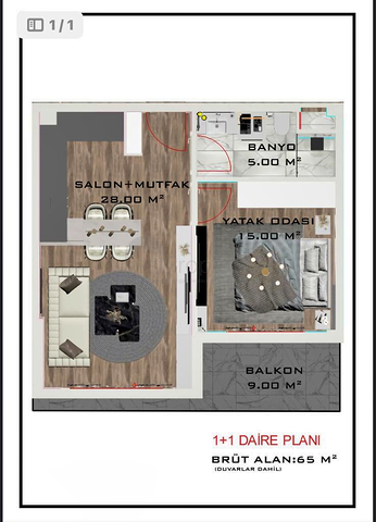 1+1 and 2+1 apartments in Altyntas - Antalya area 