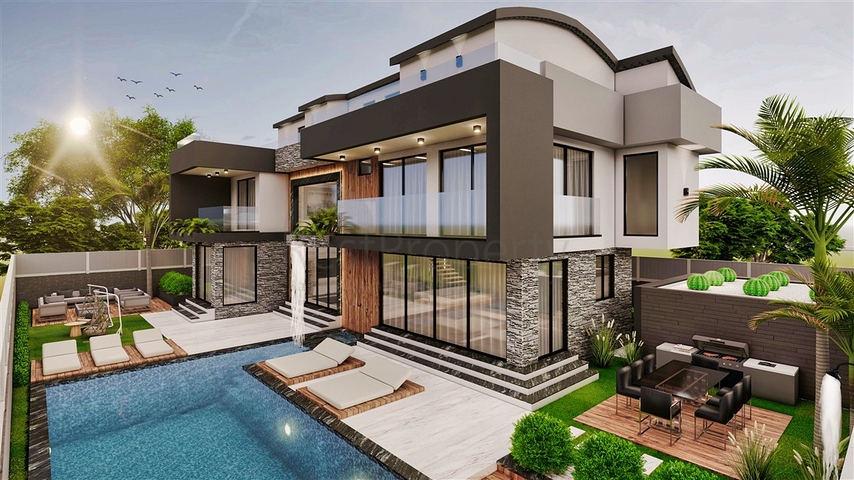 A 6+1 villa in Ermenek Antalya neighborhood