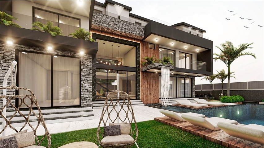 A 6+1 villa in Ermenek Antalya neighborhood