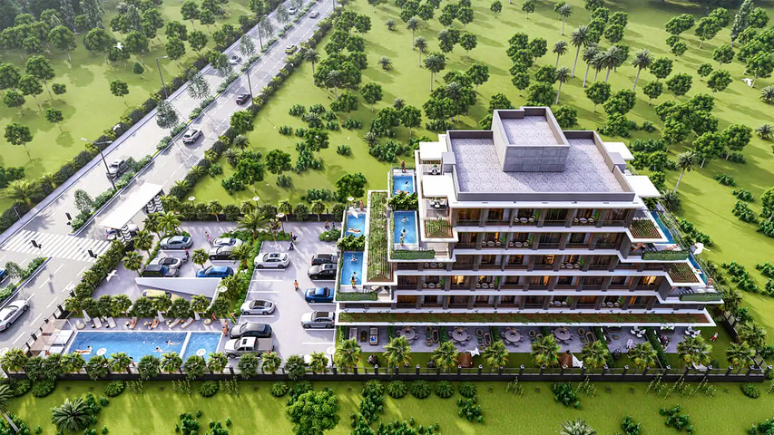 1+1 apartments in Altyntas - Antalya area 