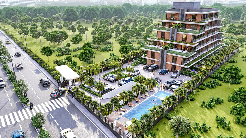 1+1 apartments in Altyntas - Antalya area 