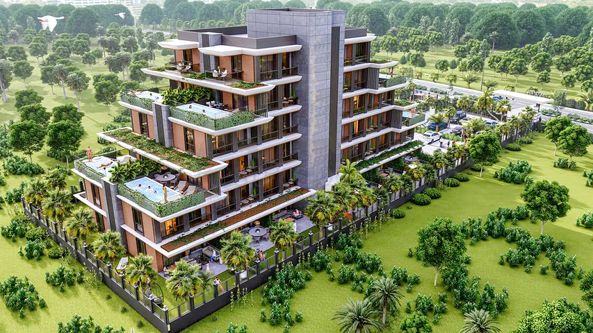 1+1 apartments in Altyntas - Antalya area 