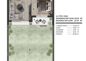 1+1 apartments in Altyntas - Antalya area 