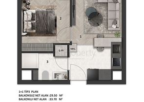 1+1 apartments in Altyntas - Antalya area 