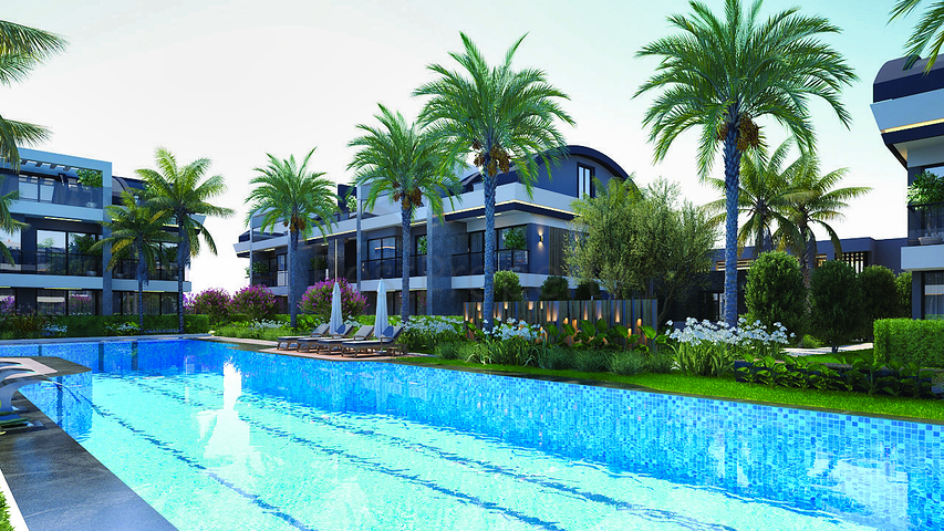 1+1 and 2+1 duplex apartments in Belek Antalya area