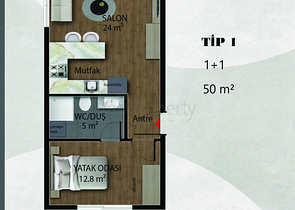1+1 and 2+1 duplex apartments in Belek Antalya area