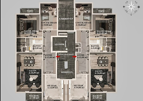 2+1 , 3+1 and 4+1 apartments in Kepez - Antalya area