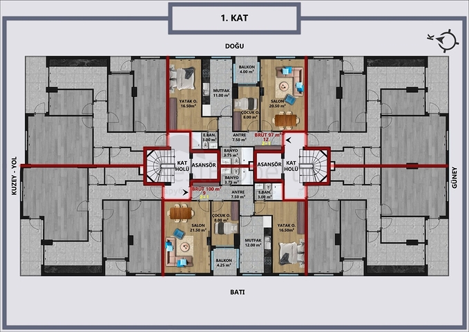 Investment project in Antalya city center 