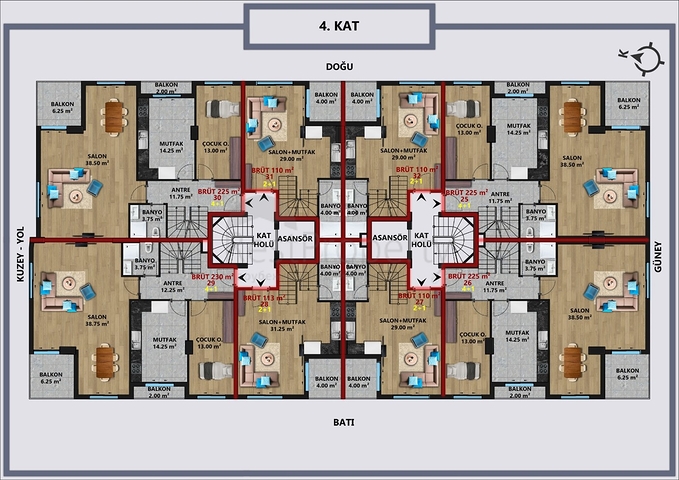 Investment project in Antalya city center 