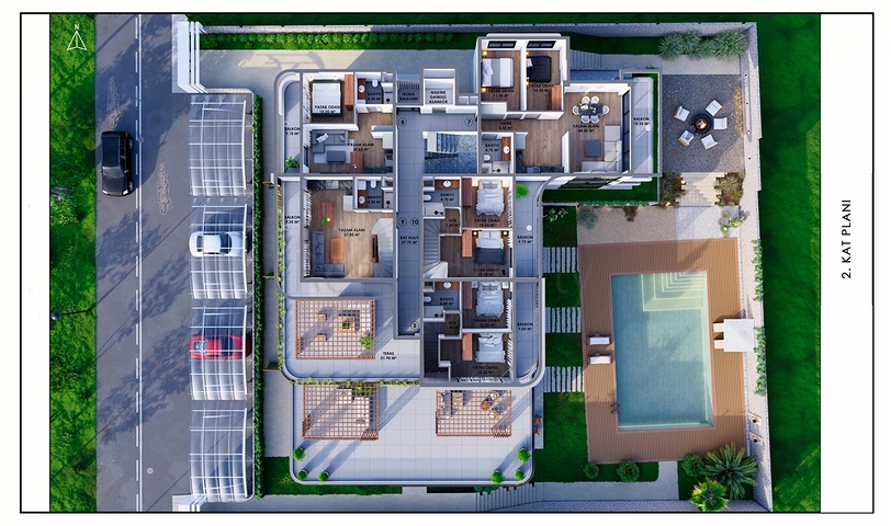 An investment project in the Guzelyurt - Antalya microdistrict 