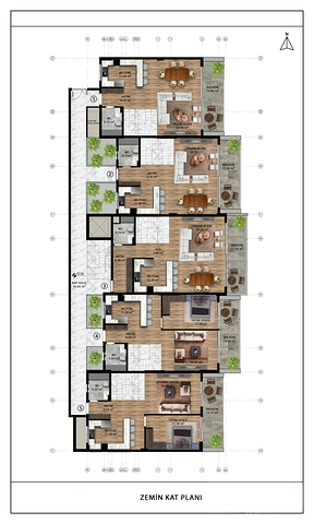 An investment project in the Guzelyurt - Antalya microdistrict 