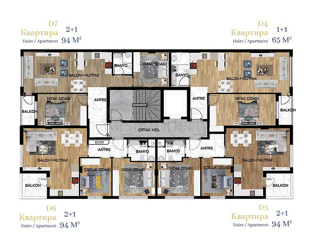 Exclusive project in the Gursu - Antalya neighborhood 