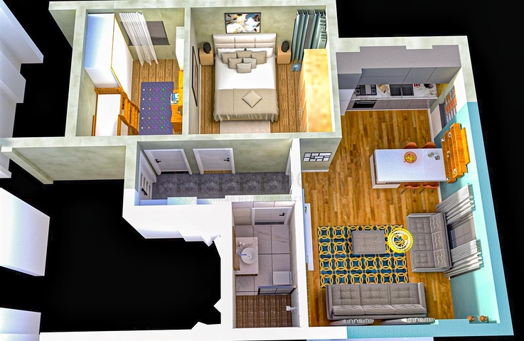 Layout apartments 1+1 2+1 in Ermenek - Antalya neighborhood 