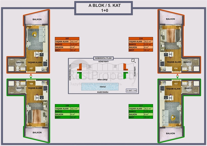 Investment project in Altynova - Antalya microdistrict 