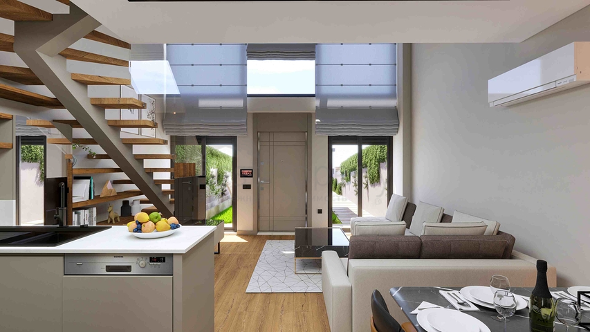 Investment project of a villa in a residential complex, Altynova - Antalya microdistrict 