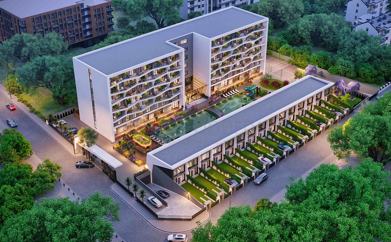 Investment project of a villa in a residential complex, Altynova - Antalya microdistrict 