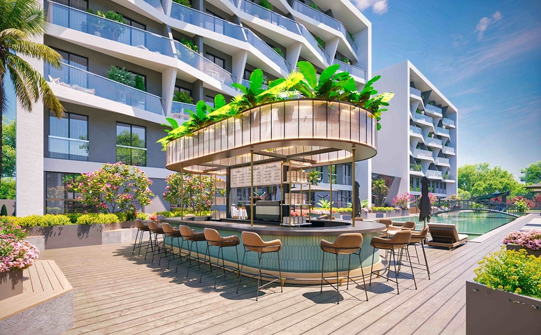 Investment project of a villa in a residential complex, Altynova - Antalya microdistrict 