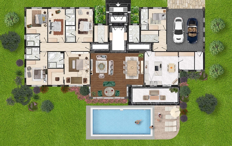 Premium class villas in the area of Doshemealti - Antalya 