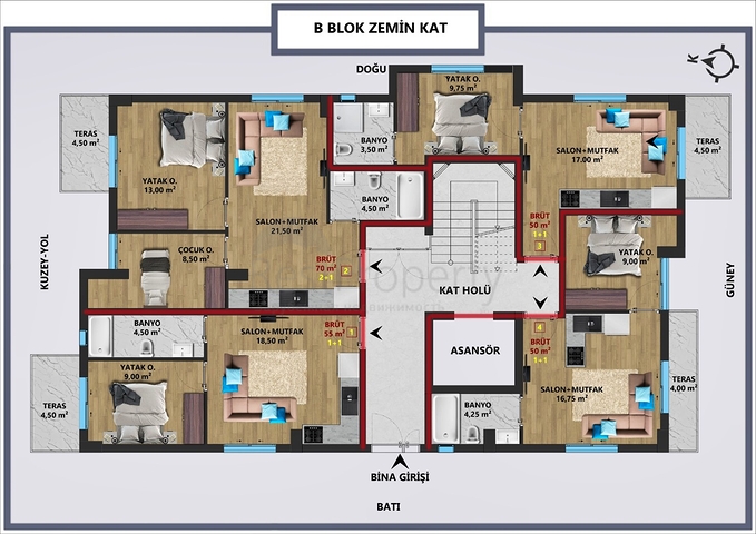 Investment project in Antalya city center 