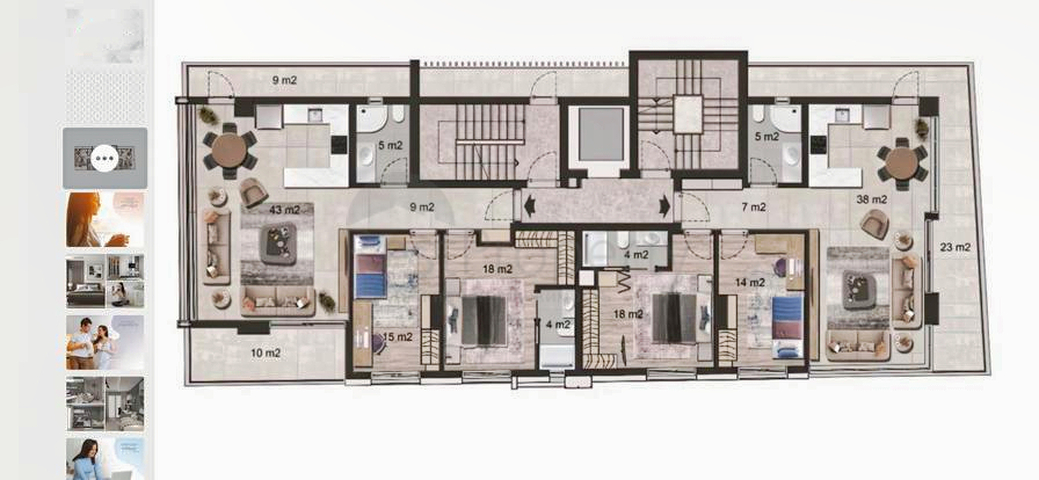 Investment project in the Bakhchelievler - Antalya microdistrict 