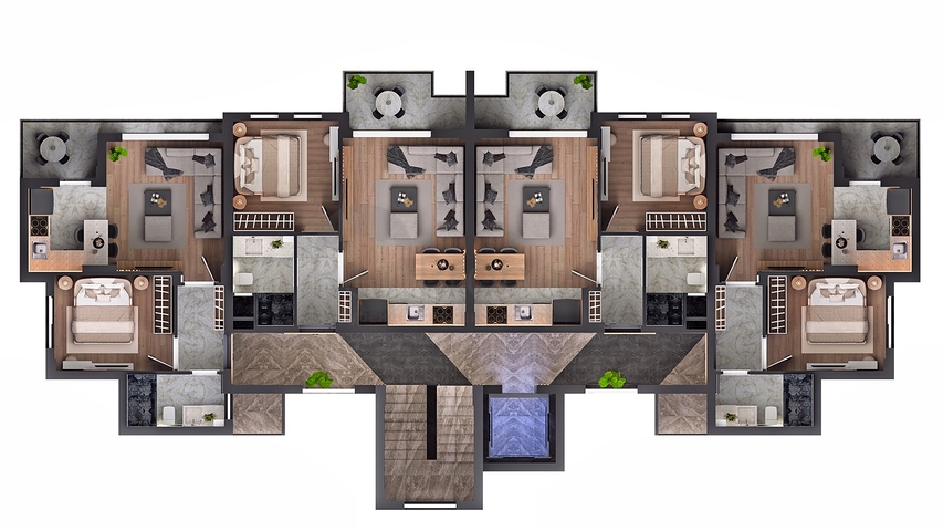 1+1 apartment in Altyntas - Antalya area 