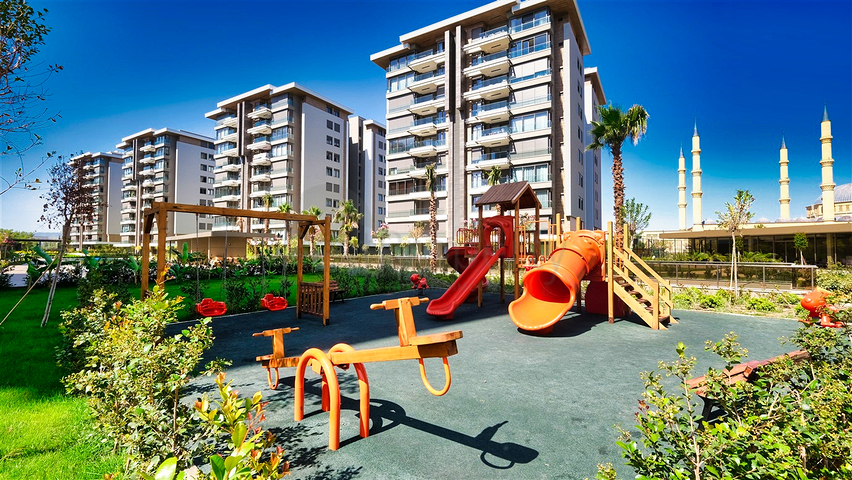 A 3+1 apartment in the Siteler Antalya neighborhood 