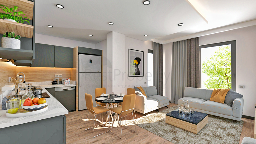 A 2+1 apartment in Altinkum - Antalya neighborhood 