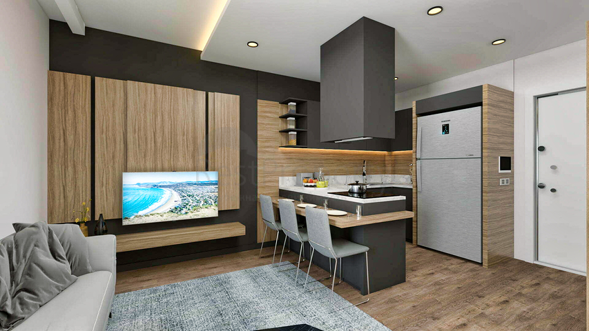 A 2+1 apartment in Altinkum - Antalya neighborhood 