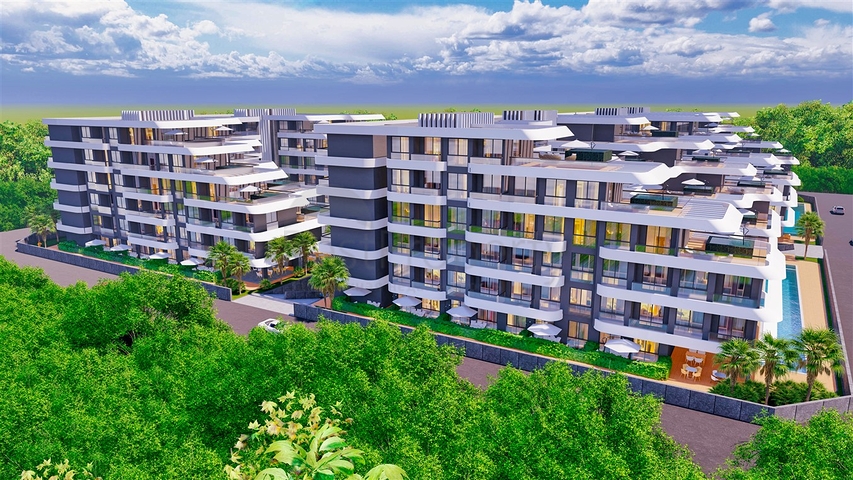 1+1 apartment in Altyntas - Antalya neighborhood 