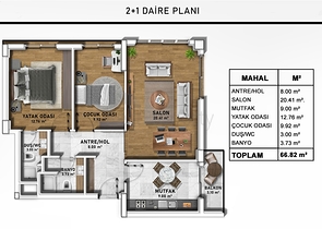 1+1 and 2+1 apartments in Doshemealti - Antalya area 