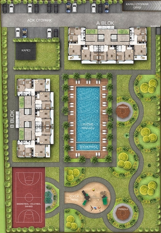 1+1 ,2+1 and 3+1 apartments in Ermenek - Antalya residential area 