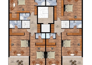 Layout apartments 2+1,3+1 and a 4+1 duplex in the Persimmon - Antalya neighborhood 