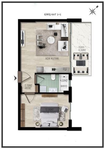 New Investment Apartments Near Sea in Liman, Konyaaltı