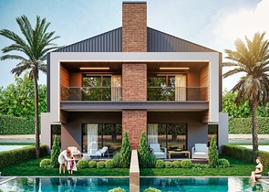 Villas in a 4+1 complex in the Doshemealti - Antalya area 