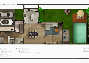 Villas in a 4+1 complex in the Doshemealti - Antalya area 