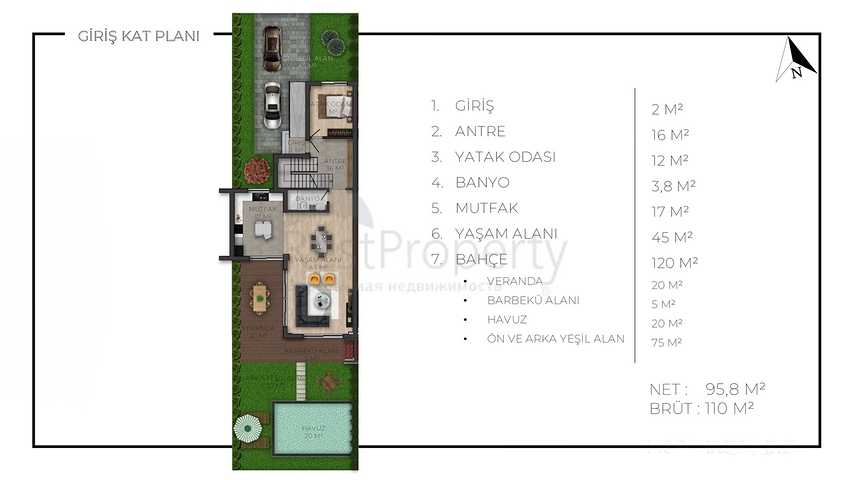 4+1 villas in Doshemealti - Antalya area 