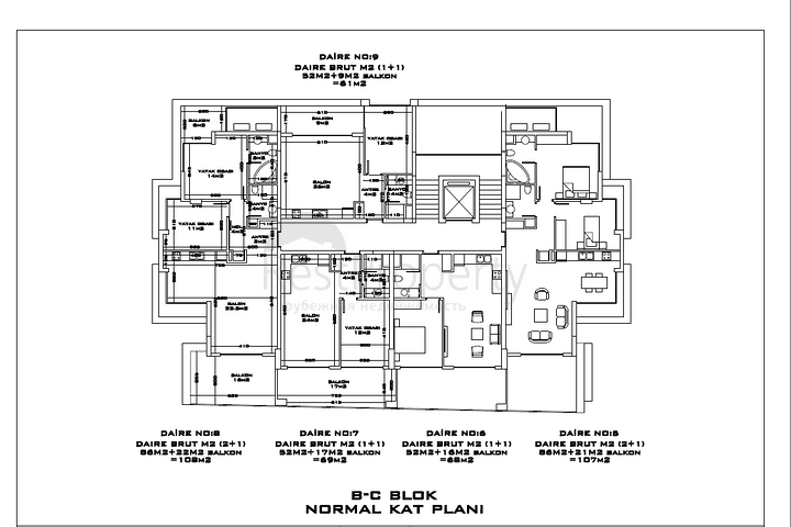 Apartments in the new residential complex from the famous developer, Oba district