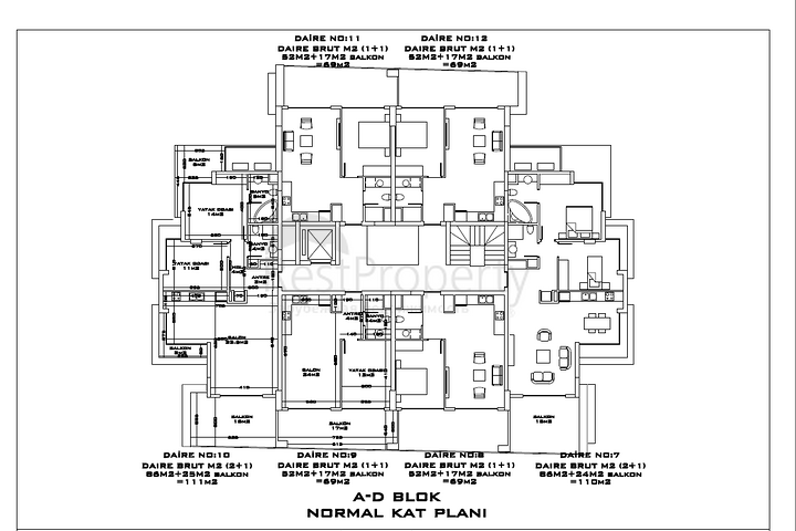 Apartments in the new residential complex from the famous developer, Oba district
