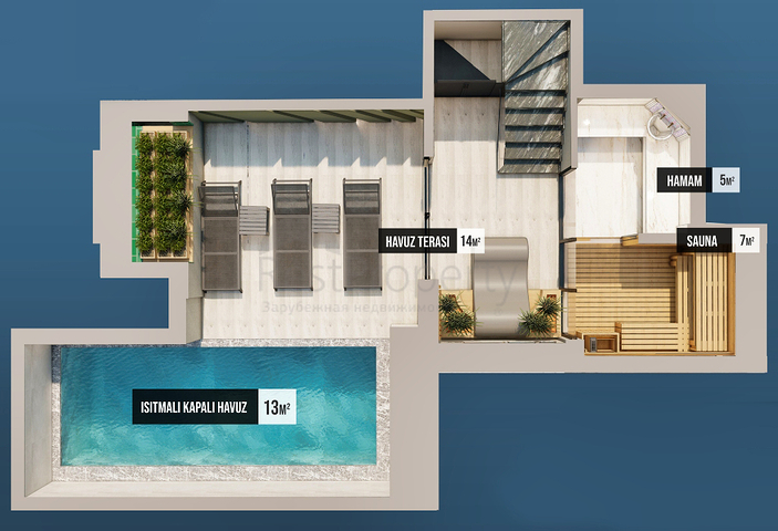 3+1 villa in Fethiye - Antalya area 