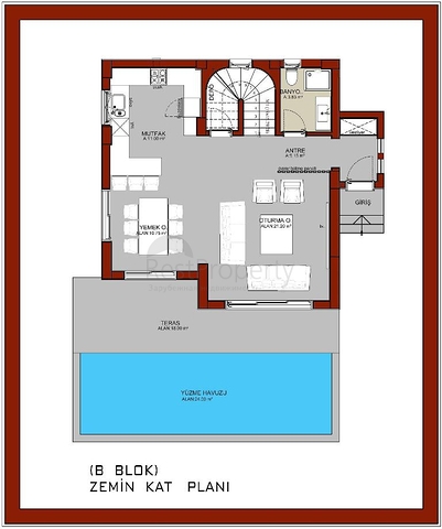 New 4+1 Villa in Fethiye from Owner, 210 m²