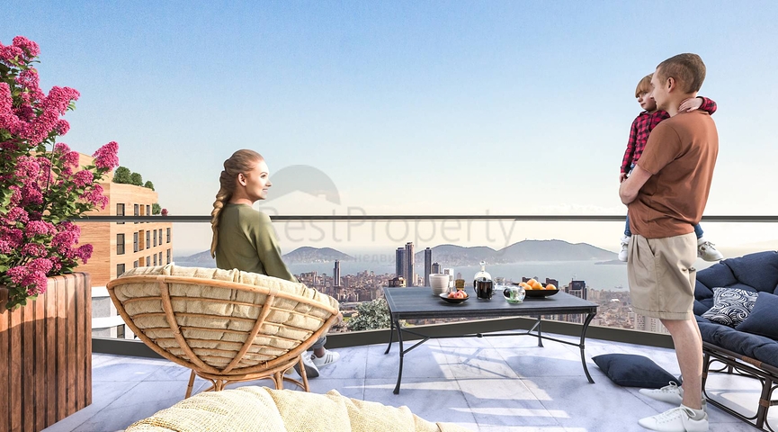 Residential complex on the highest hill in Istanbul, overlooking the Princes' Islands