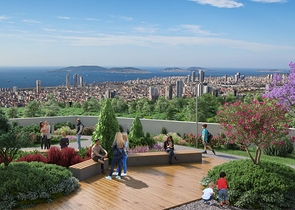Residential complex on the highest hill in Istanbul, overlooking the Princes' Islands
