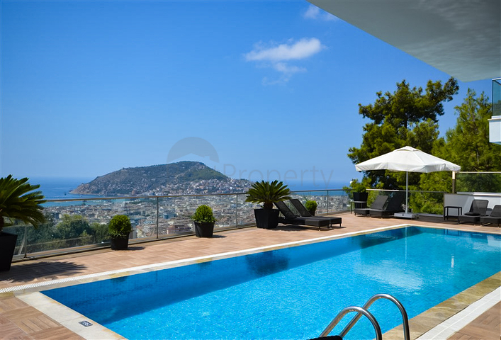 Luxury apartment with view characteristics on the Alanya coast