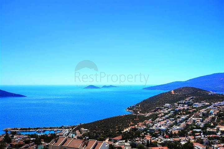5+1 private villa in Kalkan with sea and island views