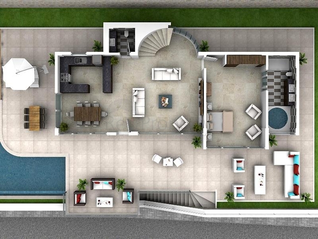 Modern villa with sea view in Kalkan