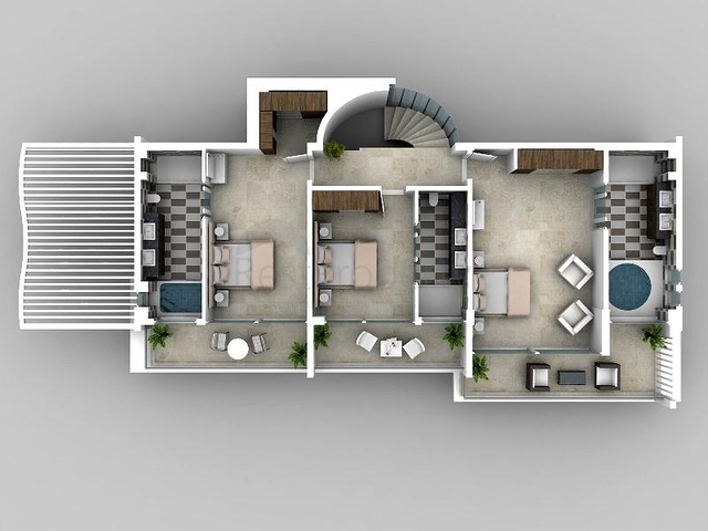 Modern villa with sea view in Kalkan