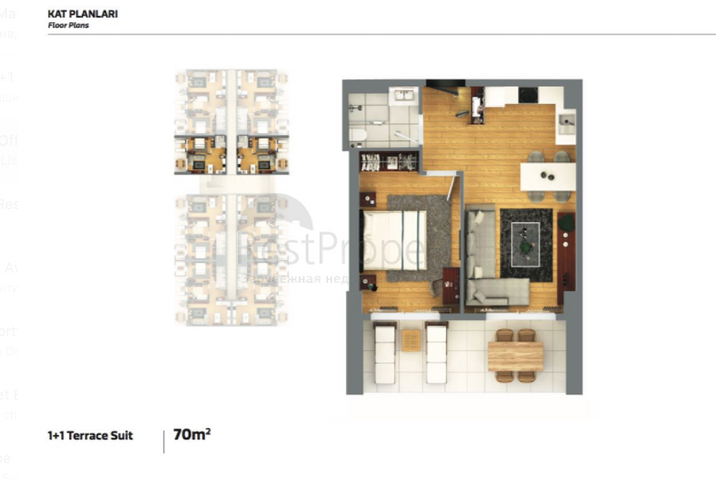 Elite project in Lara/Antalya only 400 m from the beach!